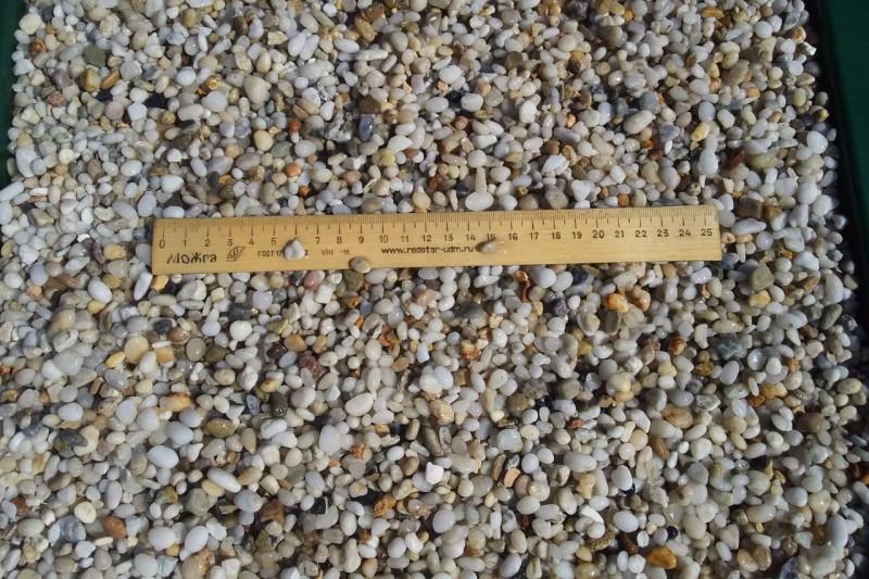 Галька жемчужная фр. 5-10 мм.