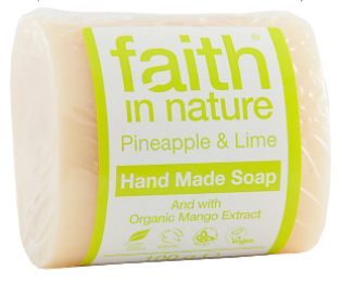 Увлажняющее мыло ручной работы Faith in nature 100г с экстрактами Ананаса и Манго