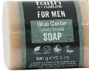 Мыло ручной работы для мужчин Faith in nature 100г с экстрактом Зеленого чая