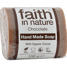 Омолаживающее мыло ручной работы Faith in nature 100г с маслом Шоколадного дерева (Какао)